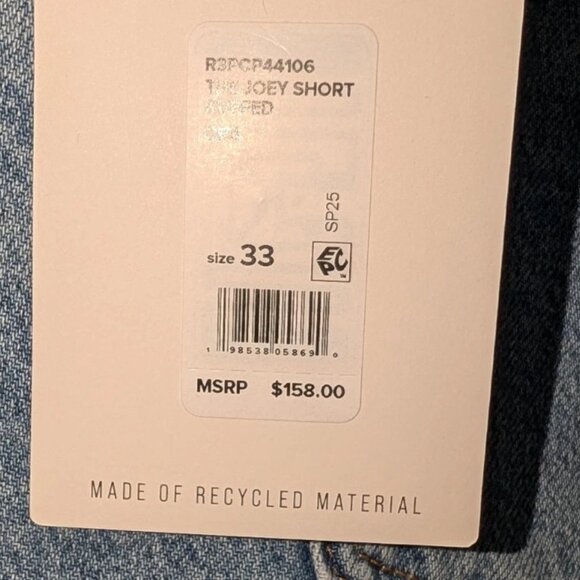 Joe's Jeans The Joey Denim Cuffed Shorts Medium Wash Women's Size 33 (16) - Picture 4 of 11